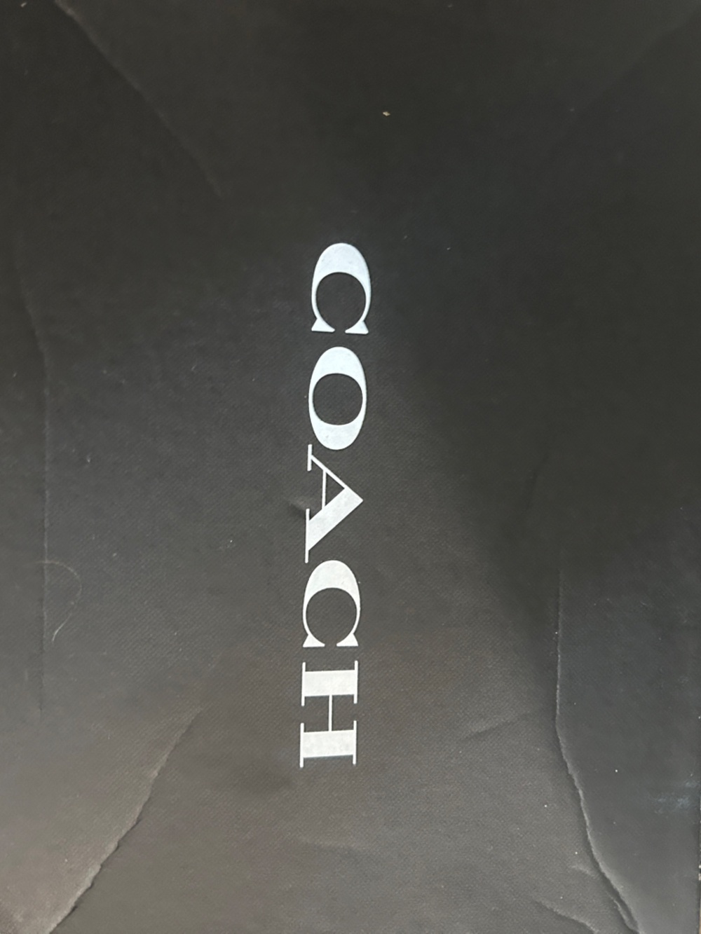 Coach Black and White Sandals Box with Vertical Logo